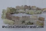 CNG2631 15.5 inches 20*25mm - 23*42mm freeform druzy amethyst beads