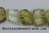 CNG2707 15.5 inches 13*18mm - 15*20mm freeform lemon quartz beads