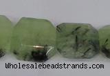 CNG2708 15.5 inches 20*20mm freeform green rutilated quartz beads