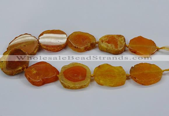 CNG2775 15.5 inches 30*35mm - 35*40mm freeform agate beads