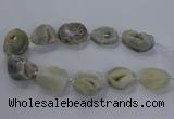 CNG2806 15.5 inches 25*35mm - 30*45mm freeform druzy agate beads