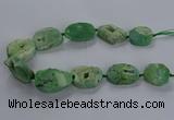 CNG2811 15.5 inches 25*35mm - 30*45mm freeform druzy agate beads