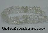 CNG2823 10*14mm - 13*18mm faceted nuggets white crystal beads