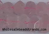 CNG2827 15.5 inches 10*14mm - 13*18mm faceted nuggets rose quartz beads