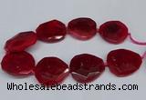 CNG2960 15.5 inches 42*45mm - 45*50mm faceted freeform agate beads