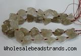 CNG3018 15.5 inches 15*20mm - 22*30mm nuggets smoky quartz beads