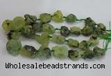 CNG3020 15*20mm - 22*30mm nuggets green rutilated quartz beads