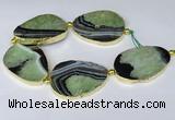 CNG3040 7.5 inches 35*45mm - 40*55mm freeform druzy agate beads