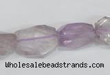 CNG309 15.5 inches 15*22mm faceted nuggets amethyst gemstone beads