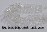 CNG3200 10*25mm - 12*45mm faceted nuggets white crystal beads