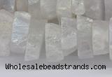 CNG3235 15.5 inches 20*25mm - 25*30mm nuggets plated white crystal beads