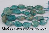 CNG3315 25*30mm - 30*45mm faceted freeform amazonite beads