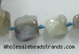 CNG333 15.5 inches 8*10mm - 18*22mm faceted nuggets agate beads