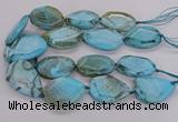 CNG3361 15.5 inches 30*35mm - 35*45mm faceted freeform agate beads