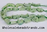 CNG3378 20*30mm - 30*45mm freeform plated druzy agate beads