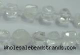 CNG341 15.5 inches 8*10mm - 15*18mm faceted nuggets white crystal beads