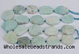 CNG3470 15.5 inches 30*35mm - 35*45mm freeform amazonite beads