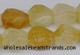 CNG3531 15.5 inches 12*16mm - 13*18mm faceted nuggets citrine beads