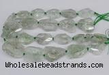 CNG3535 15.5 inches 25*30mm - 30*40mm freeform green quartz beads