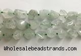 CNG3540 15.5 inches 8*12mm - 10*14mm nuggets green quartz beads