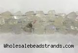 CNG3545 15*20mm - 20*25mm nuggets plated rough white crystal beads