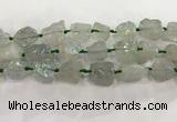 CNG3546 15*20mm - 20*25mm nuggets plated rough white crystal beads