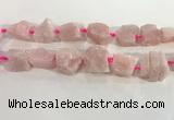 CNG3561 15.5 inches 18*20mm - 25*30mm nuggets rough rose quartz beads