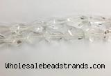 CNG3593 15*25mm - 20*35mm faceted nuggets white crystal beads