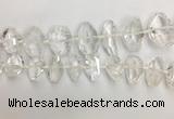 CNG3594 15*25mm - 25*35mm faceted nuggets white crystal beads