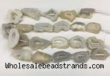 CNG3635 15.5 inches 22*30mm - 30*40mm freeform druzy agate beads