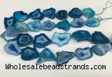 CNG3641 15.5 inches 22*30mm - 30*40mm freeform druzy agate beads