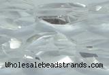 CNG403 15.5 inches 18*30mm faceted nuggets white crystal beads