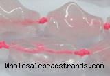 CNG422 15.5 inches 15*20mm - 22*34mm nuggets rose quartz beads