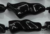 CNG423 15.5 inches 15*20mm - 25*50mm nuggets obsidian beads