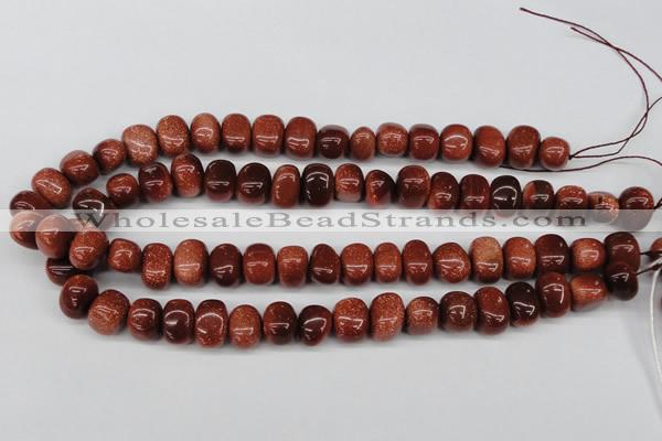 CNG43 15.5 inches 11*15mm nuggets goldstone gemstone beads