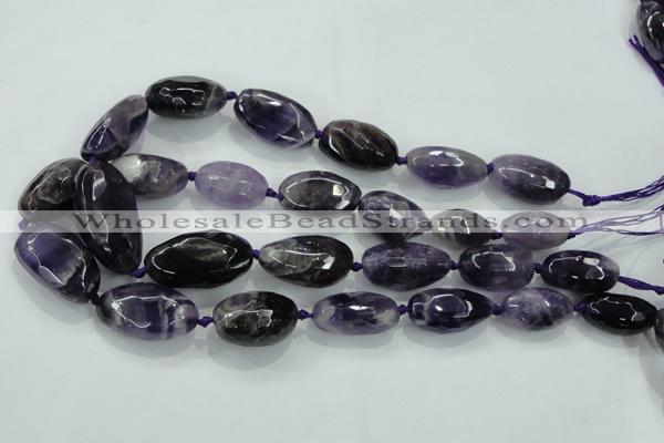 CNG476 15.5 inches 15*20mm - 25*35mm faceted nuggets amethyst beads