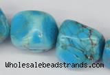 CNG48 15.5 inches 20*25mm nuggets dyed turquoise gemstone beads