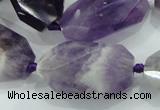 CNG482 15.5 inches 20*30mm twisted & faceted nuggets amethyst beads