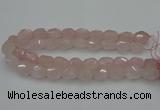 CNG5003 15.5 inches 12*16mm - 15*20mm faceted nuggets rose quartz beads