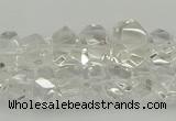 CNG5022 15.5 inches 6*8mm - 10*14mm faceted nuggets white crystal beads