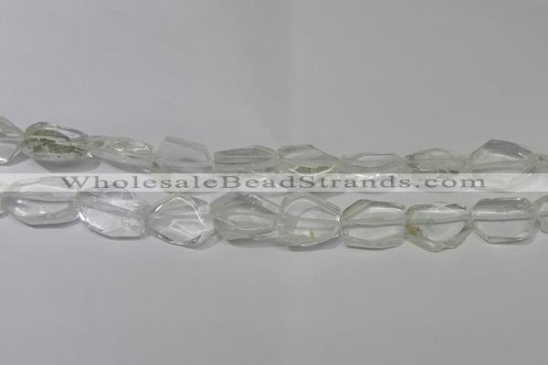 CNG5100 15.5 inches 14*20mm - 18*25mm freeform white crystal beads