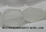 CNG5112 15.5 inches 14*20mm - 18*25mm freeform matte white crystal beads