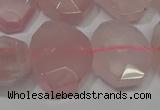 CNG5127 15.5 inches 15*18mm - 15*20mm faceted freeform rose quartz beads