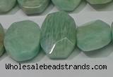 CNG5140 15.5 inches 15*18mm - 15*20mm faceted freeform amazonite beads