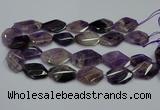 CNG5264 20*30mm - 22*35mm faceted freeform dogtooth amethyst beads