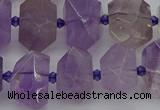 CNG5273 15.5 inches 12*16mm - 15*20mm faceted nuggets amethyst beads