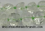 CNG5308 15.5 inches 8*15mm - 15*25mm nuggets green phantom quartz beads