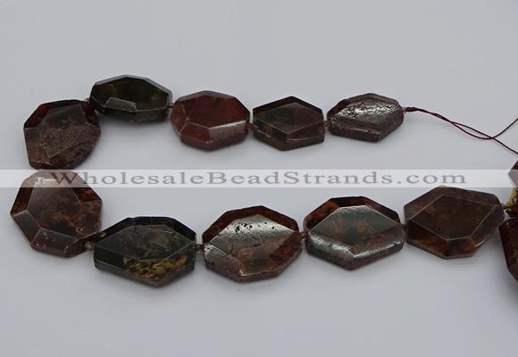 CNG5313 15.5 inches 20*30mm - 35*45mm freeform orange garnet beads