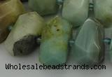 CNG5337 15.5 inches 12*16mm - 15*20mm faceted nuggets amazonite beads