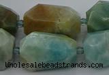 CNG5341 15.5 inches 13*18mm - 18*30mm faceted nuggets amazonite beads